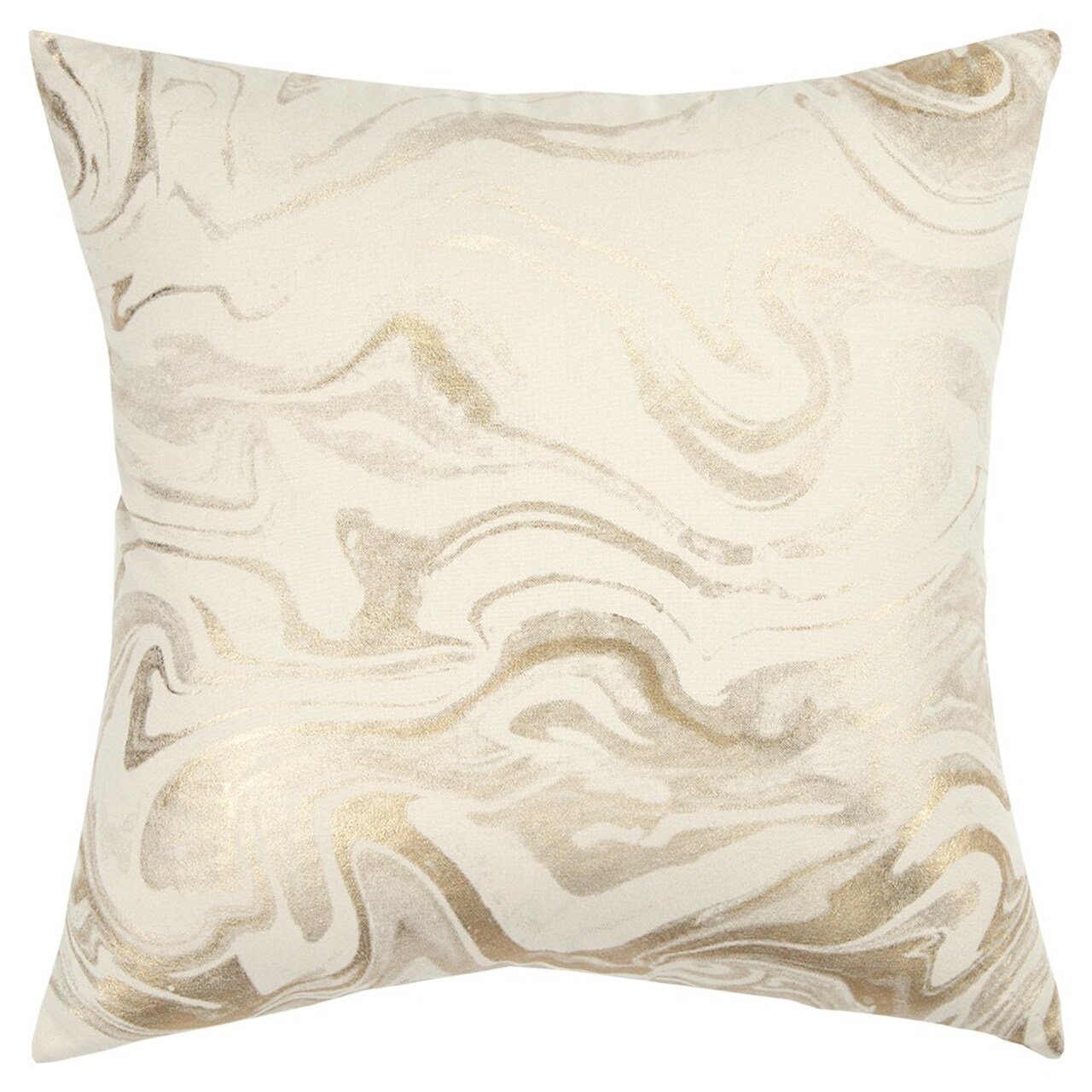 Edge Collections-20" x 20"-Gold-Decorative Swirl Pillow for Home Accents-1 pcs